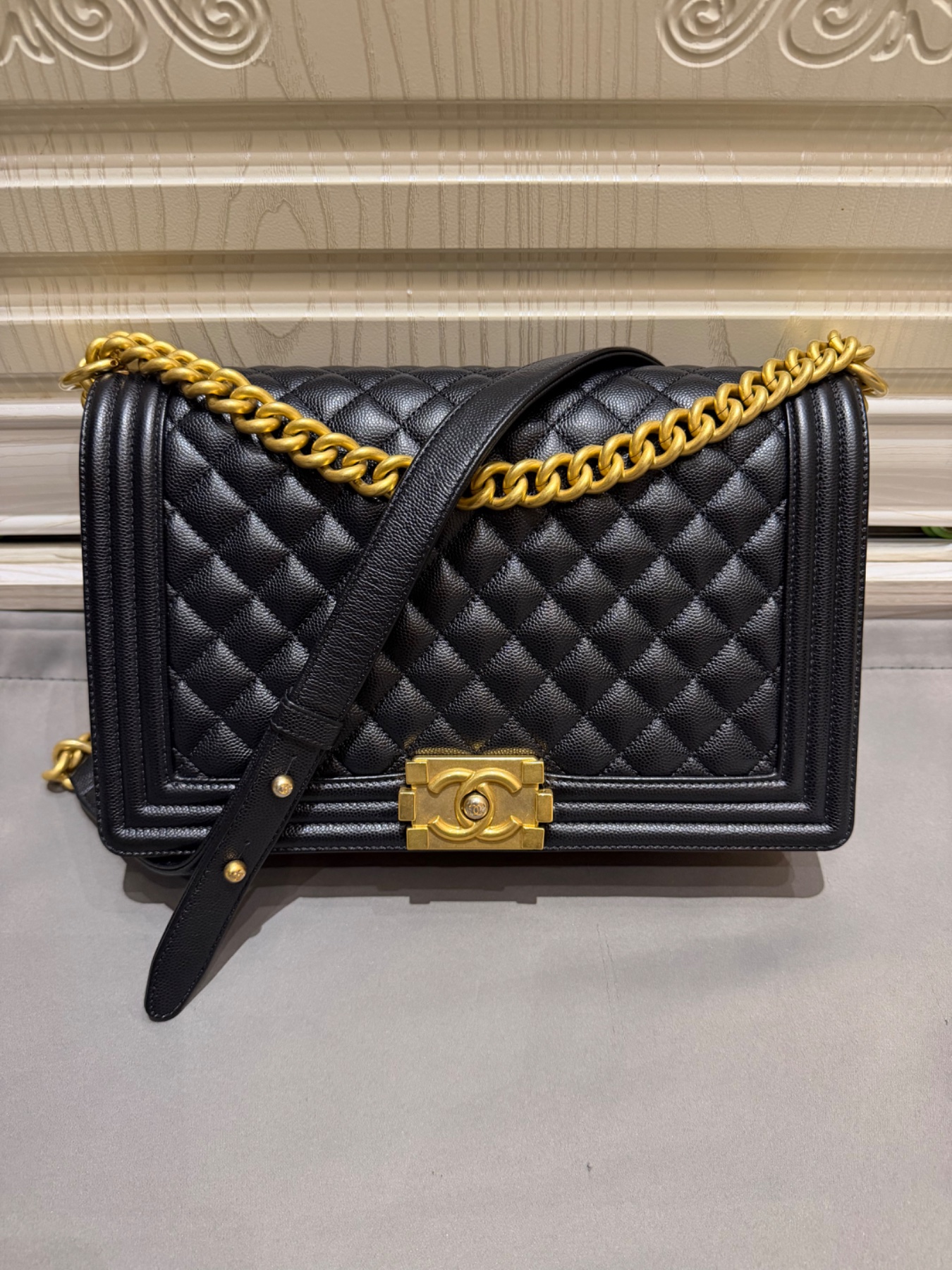 Chanel Leboy Black Caviar New medium Gold hardware by Chanel