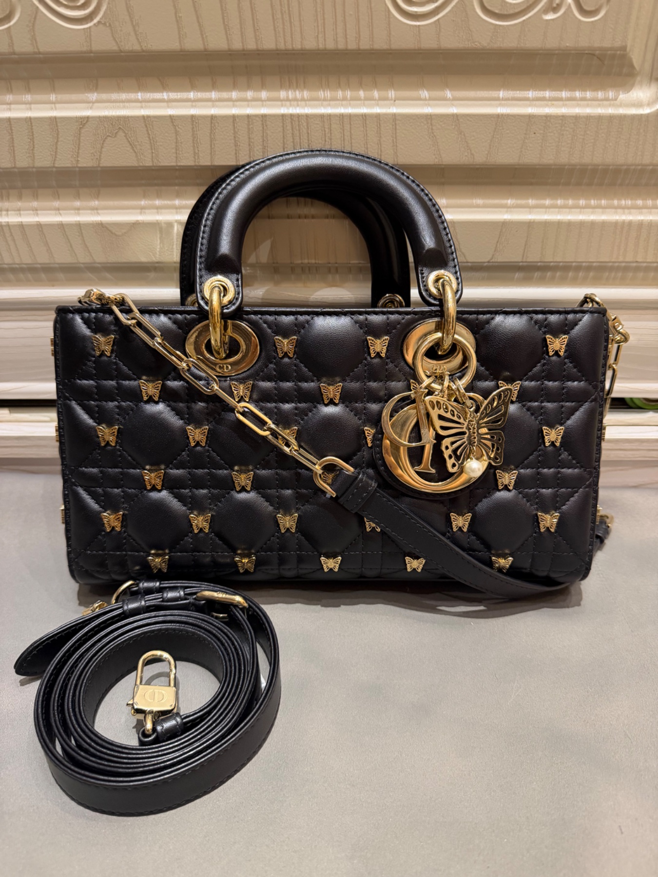 Dior Lady D-Joy Butterfly Cannage Black by Dior